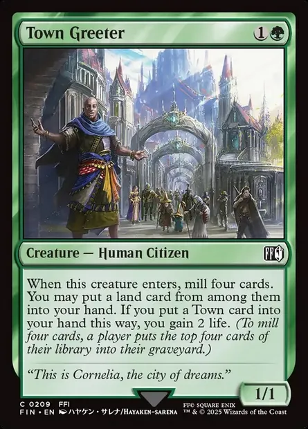 Town Greeter, Magic card FIN 209 — Final Fantasy set