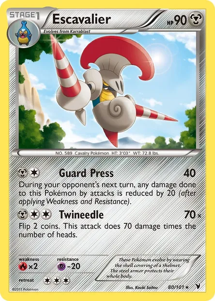 Escavalier, Pokémon card NVI 80 — Noble Victories set