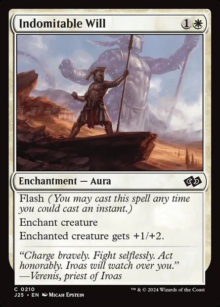Indomitable Will, Magic card J25 210 — Foundations Jumpstart set