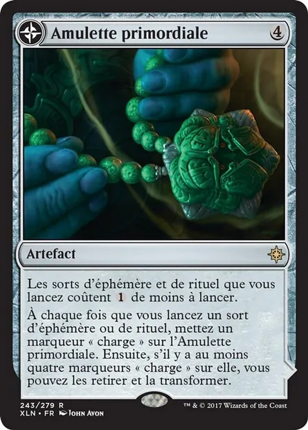 Amulette primordiale // Source primordiale, carte Magic XLN 243 — extension Ixalan