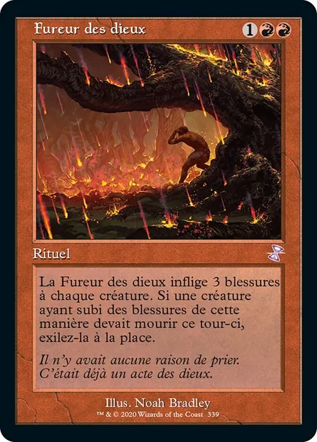 Fureur des dieux, carte Magic TSR 339 — extension Spirale Temporelle Remastered