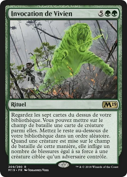 Invocation de Vivien, carte Magic M19 209 — extension Core Set 2019