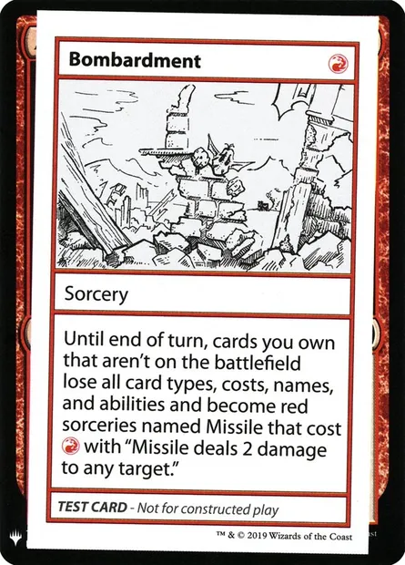 Bombardment, carte Magic CMB1 53 — extension Mystery Booster Playtest Cards 2019