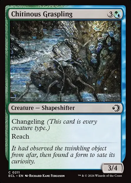 Chitinous Graspling, Magic card ECL 211 — Lorwyn Eclipsed set