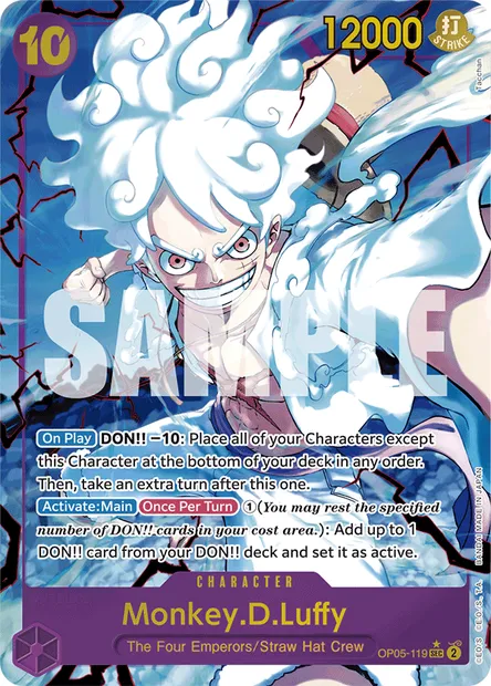 Monkey.D.Luffy, One Piece card OP05-119 — AWAKENING OF THE NEW ERA set