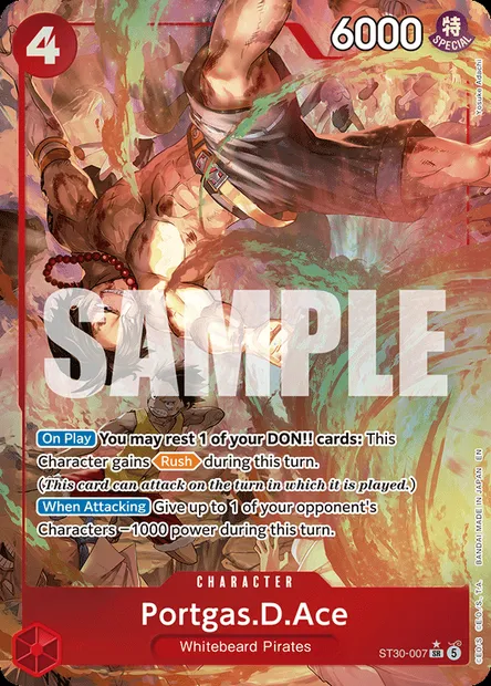 Portgas.D.Ace, One Piece card ST30-007 — Luffy & Ace set