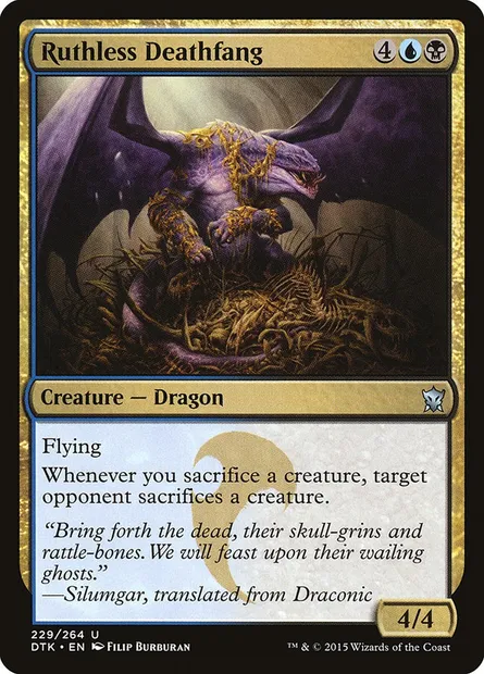 Ruthless Deathfang, Magic card DTK 229 — Dragons of Tarkir set