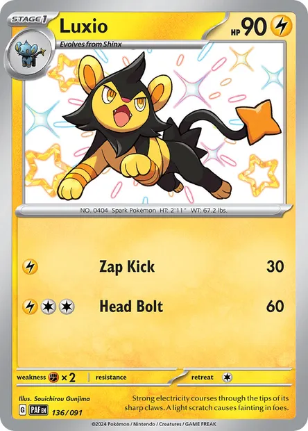 Luxio, Pokémon card PAF 136 — Paldean Fates set