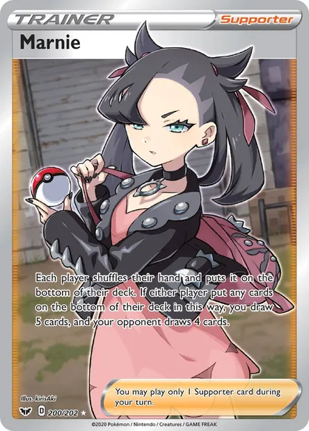 Marnie, Pokémon card SSH 200 — Sword & Shield set