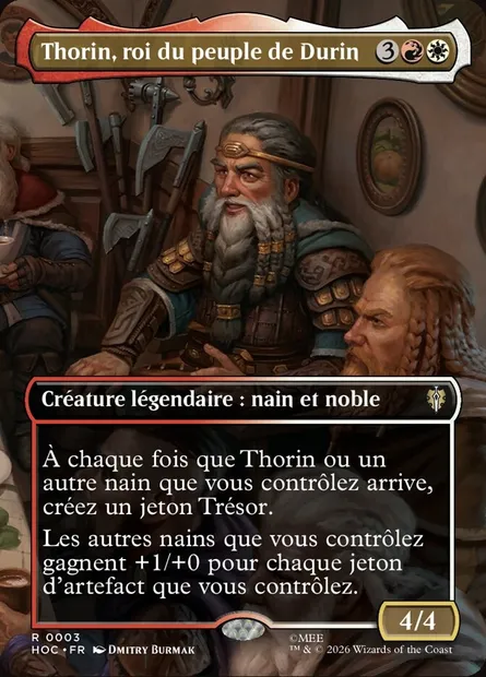 Thorin, roi du peuple de Durin, carte Magic HOC 3 — extension The Hobbit Eternal