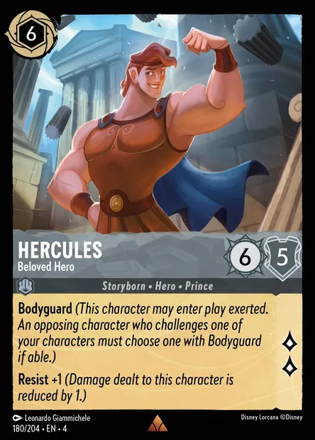 Hercules - Beloved Hero, Disney Lorcana card CH4-180 — Ursula's Return set