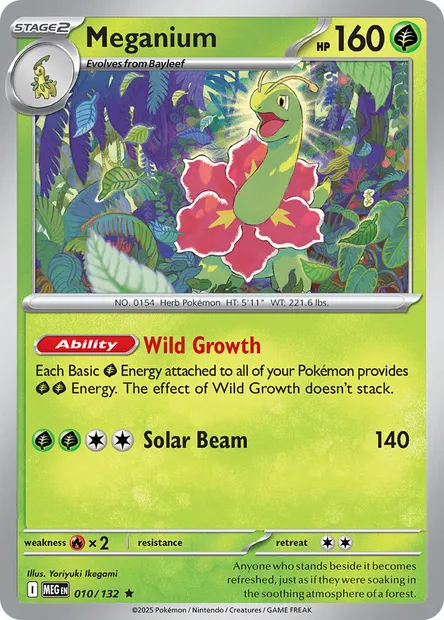 Meganium, Pokémon card MEG 010 — Mega Evolution set