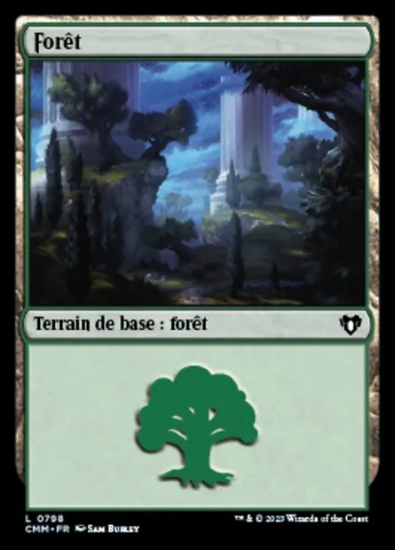 Forêt, carte Magic CMM 798 — extension Commander Masters