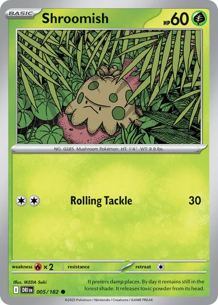 Shroomish, Pokémon card DRI 005 — Destined Rivals set