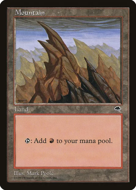 Mountain, Magic card TMP 346 — Tempest set
