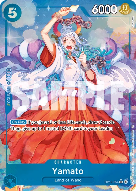 Yamato, One Piece card OP13-054 — CARRYING ON HIS WILL set