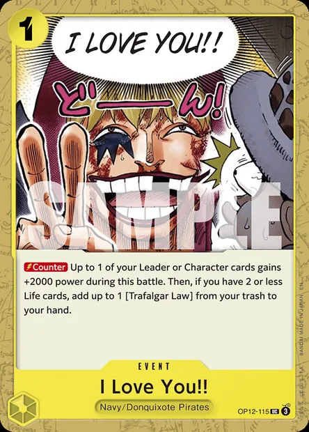 I Love You!!, One Piece card OP12-115 — LEGACY OF THE MASTER set