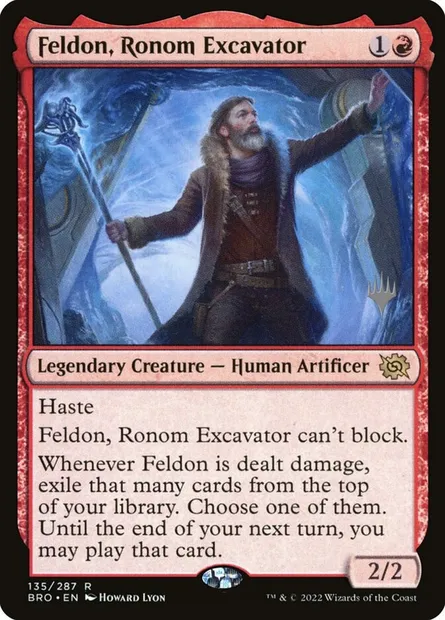 Feldon, Ronom Excavator, Magic card PBRO 135p — The Brothers' War Promos set