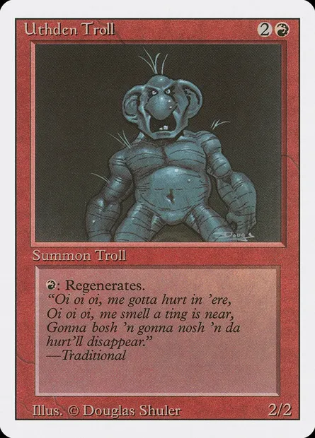 Uthden Troll, Magic card 3ED 182 — Revised Edition set