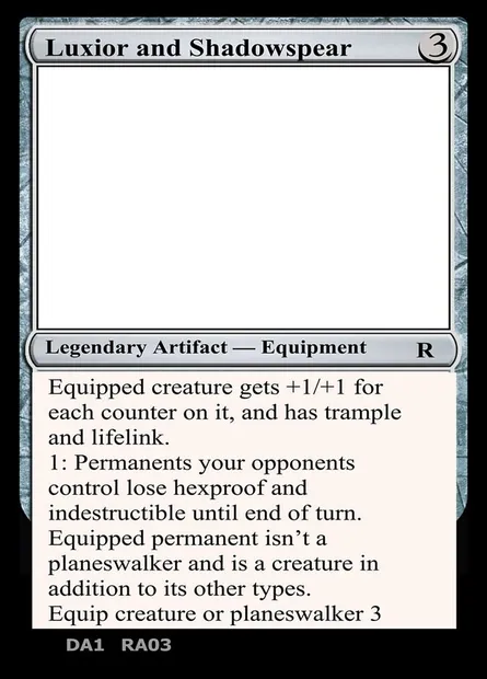Luxior and Shadowspear, Magic card UNK RA03b — Unknown Event set