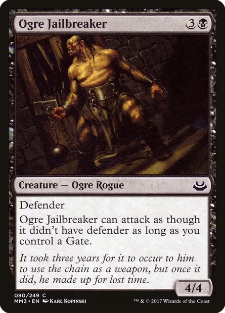 Ogre Jailbreaker, Magic card MM3 80 — Modern Masters 2017 set
