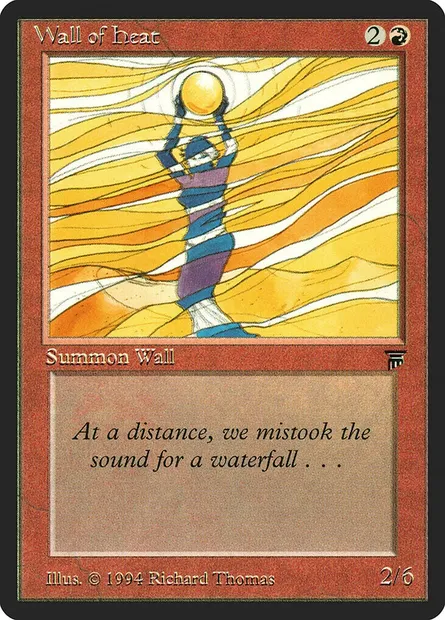 Wall of Heat, carte Magic LEG 170 — extension Legends