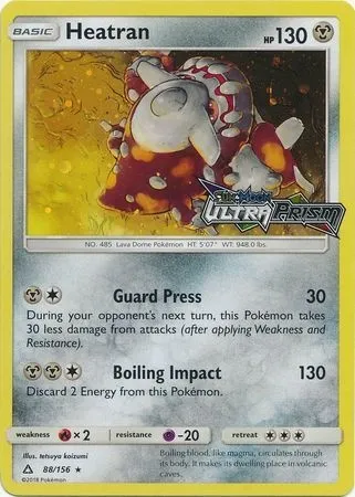 Heatran, carte Pokémon PRE 088 — extension Prerelease Promos