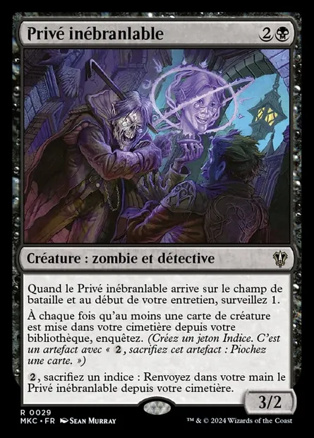 Privé inébranlable, carte Magic MKC 29 — extension Murders at Karlov Manor Commander