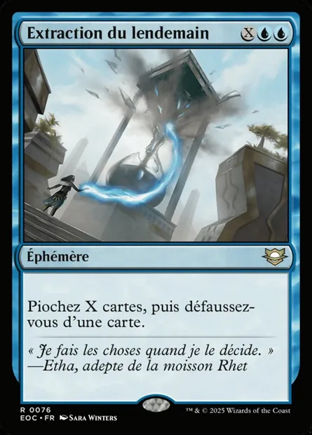 Extraction du lendemain, carte Magic EOC 76 — extension Edge of Eternities Commander