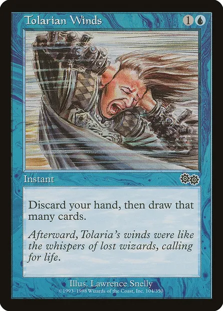 Tolarian Winds, Magic card USG 104 — Urza's Saga set