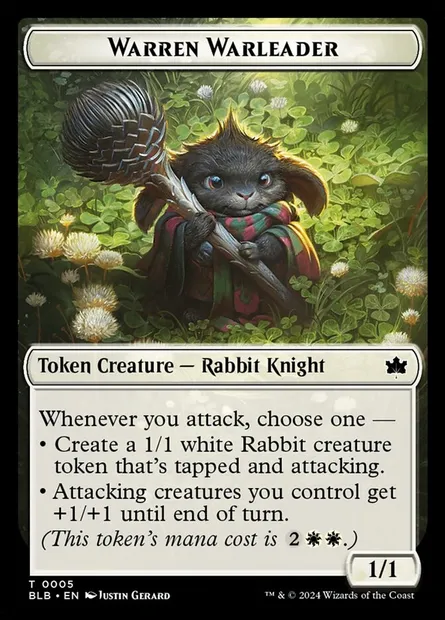 Warren Warleader, Magic card TBLB 5 — Bloomburrow Tokens set