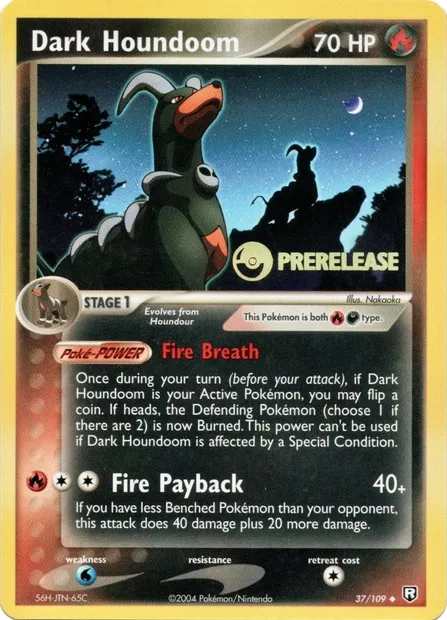 Dark Houndoom, Pokémon card PRE 037 — Prerelease Promos set