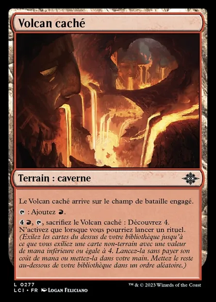 Volcan caché, carte Magic LCI 277 — extension The Lost Caverns of Ixalan