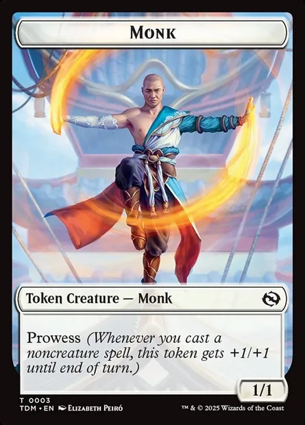 Monk, Magic card TTDM 3 — Tarkir: Dragonstorm Tokens set