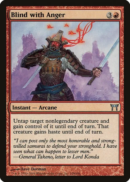 Blind with Anger, Magic card CHK 158 — Champions of Kamigawa set