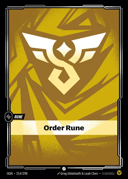 Order Rune, Riftbound card OGN 214 — Origins set