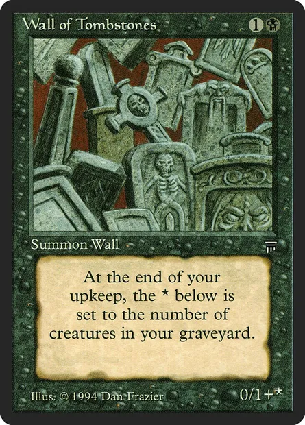 Wall of Tombstones, carte Magic LEG 129 — extension Legends