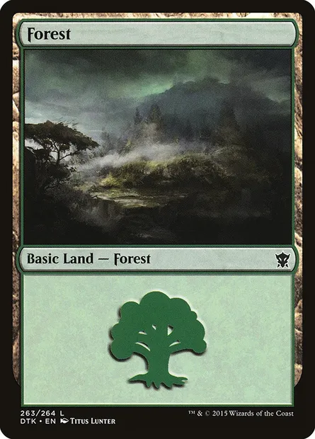 Forest, Magic card DTK 263 — Dragons of Tarkir set