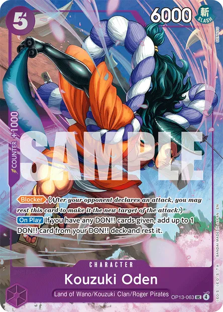 Oden Kozuki, carte One Piece OP13-063 — extension SUCCESSEURS