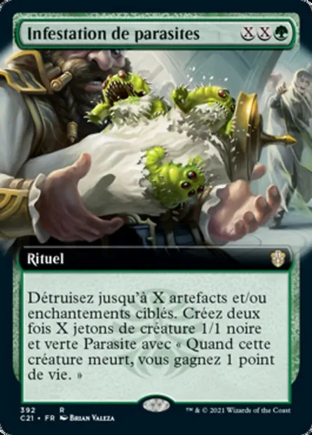 Infestation de parasites, carte Magic C21 392 — extension Commander 2021