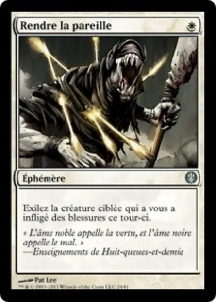 Rendre la pareille, carte Magic DDG 24 — extension Duel Decks: Knights vs. Dragons