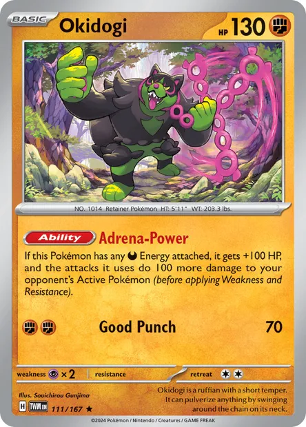 Okidogi, Pokémon card TWM 111 — Twilight Masquerade set