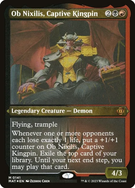 Ob Nixilis, Captive Kingpin, Magic card MAT 141 — March of the Machine: The Aftermath set