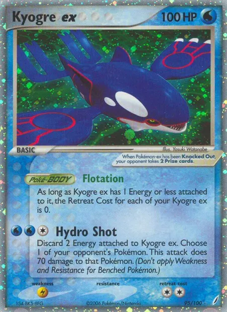 Kyogre ex, Pokémon card CG 95 — Crystal Guardians set