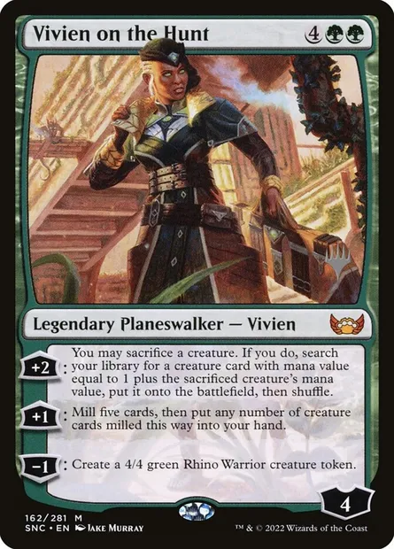 Vivien on the Hunt, Magic card PSNC 162p — Streets of New Capenna Promos set