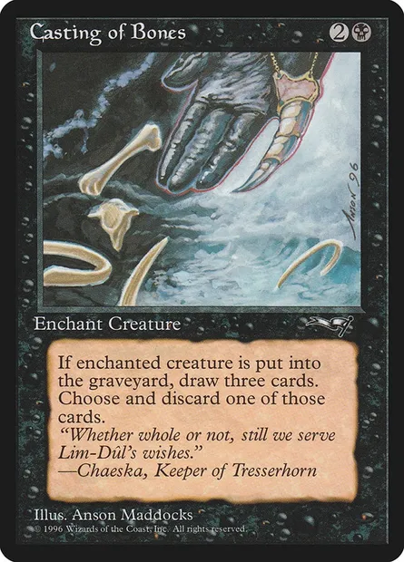 Ostéomancie, carte Magic ALL 44a — extension Alliances