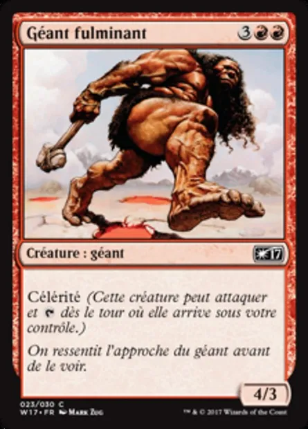Géant fulminant, carte Magic W17 23 — extension Welcome Deck 2017