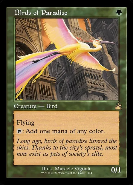 Birds of Paradise, Magic card RVR 344 — Ravnica Remastered set