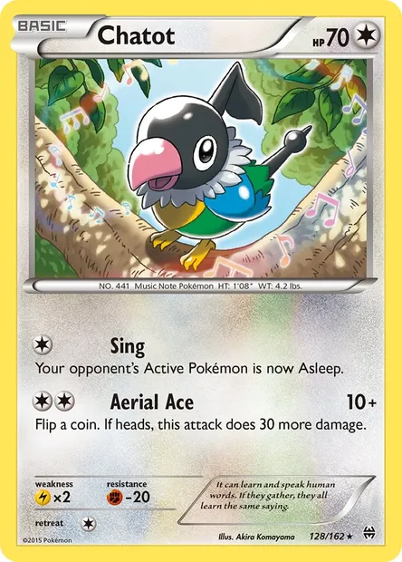 Chatot, Pokémon card BKT 128 — BREAKthrough set