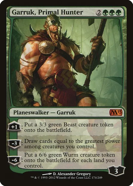 Garruk, Primal Hunter, Magic card M13 174 — Magic 2013 set